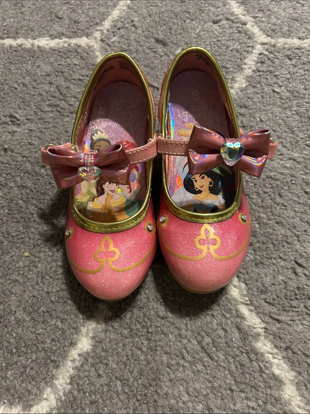 Disney Pink and Gold Princess Mary Jane Shoes